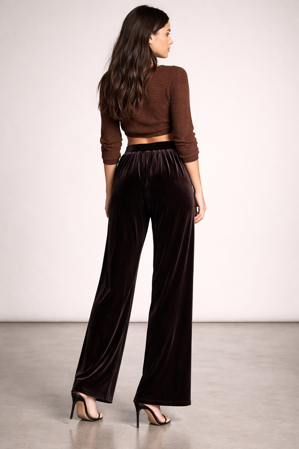 JEN VELVET PANT- CHOCOLATE