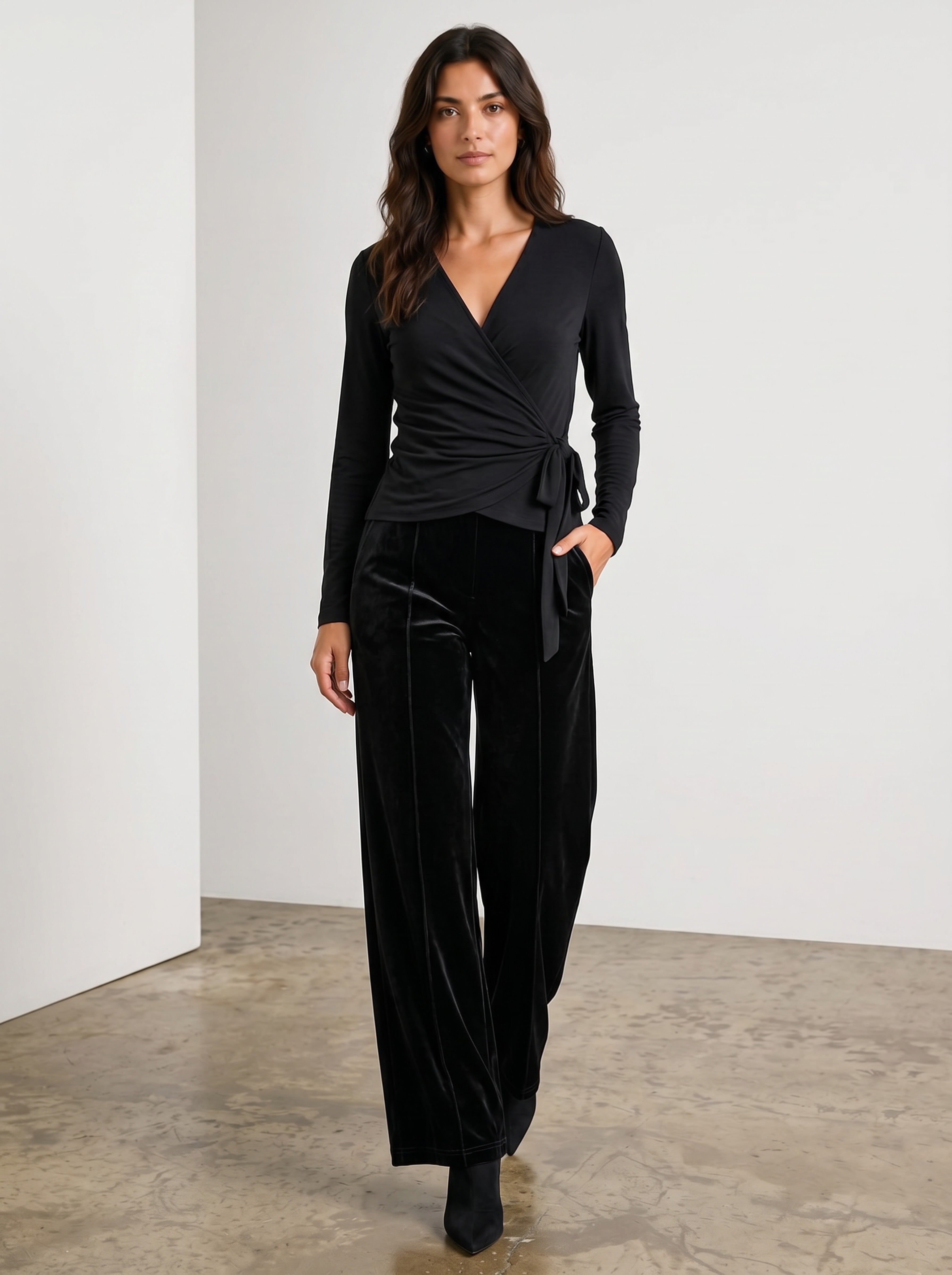 VELVET SLIM PANTS- pre order