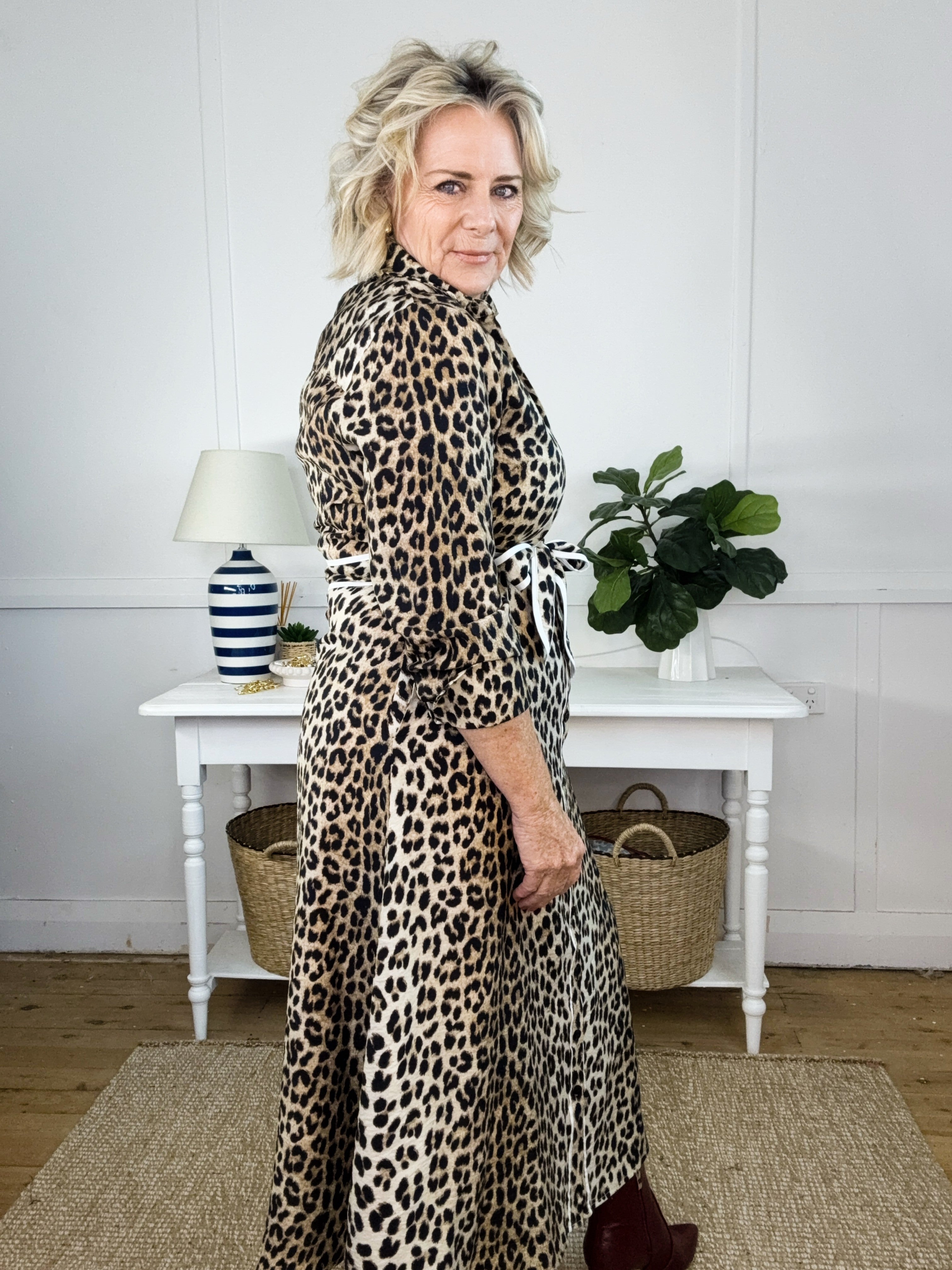 MILLIE TRIM LEO DRESS