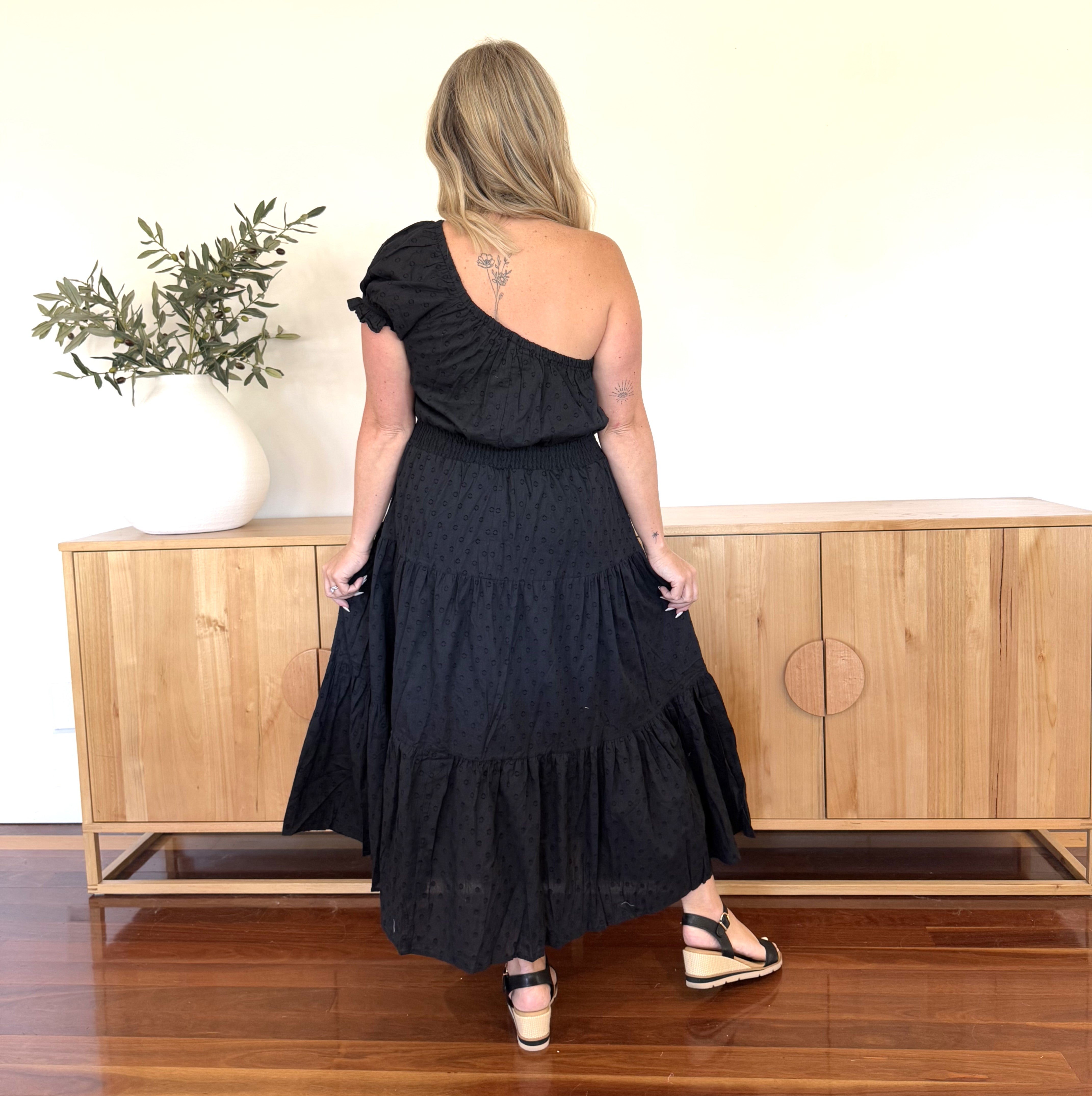 ASYMETRICAL COTTON DRESS