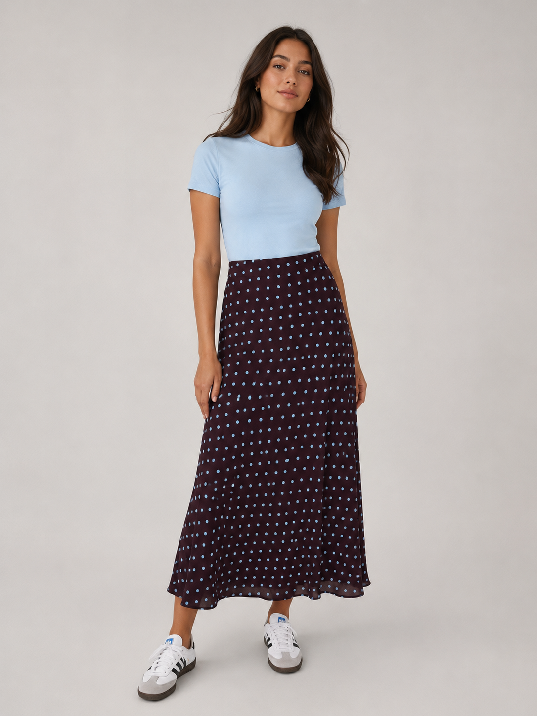POLKA DOT BIAS SKIRT