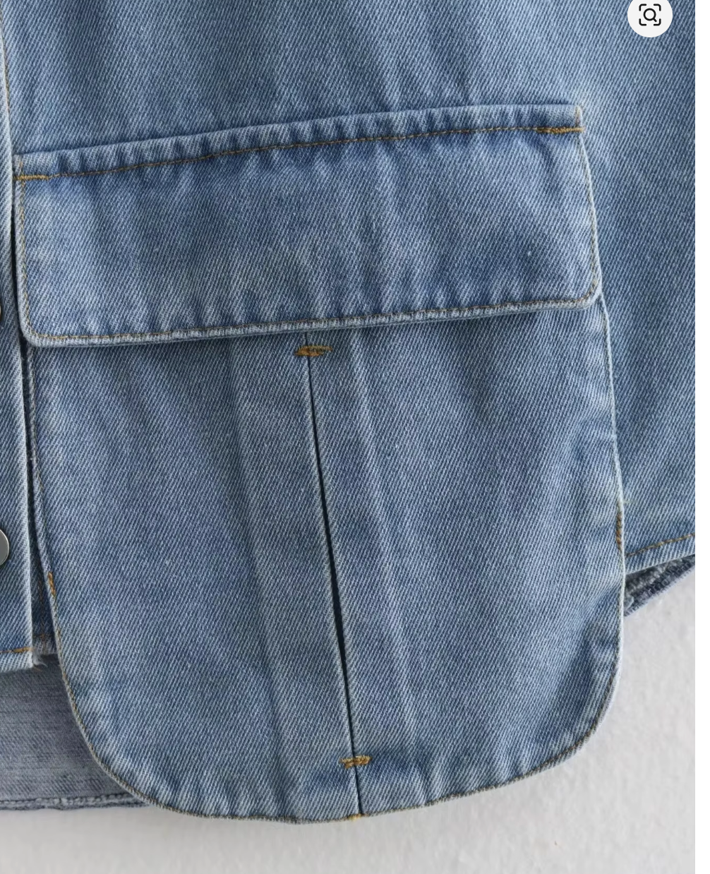 DENIM CROP POCKET VEST