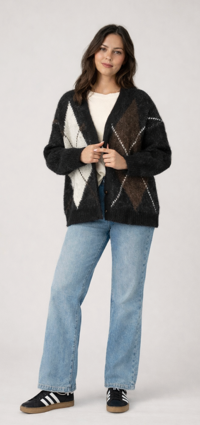 VINTAGE ARGYLE CARDIGAN