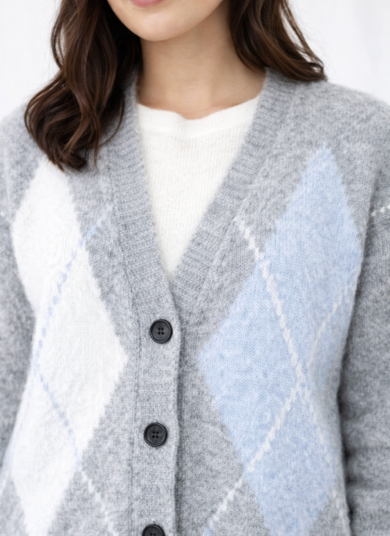 VINTAGE ARGYLE CARDIGAN