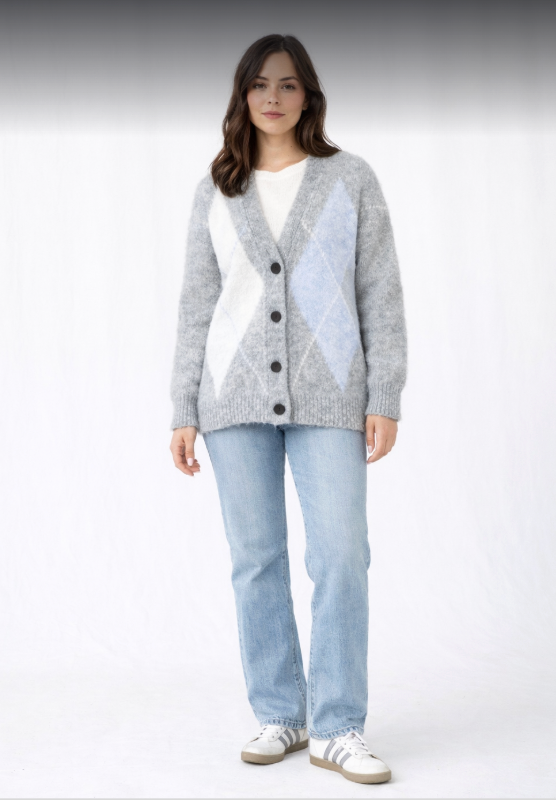 VINTAGE ARGYLE CARDIGAN