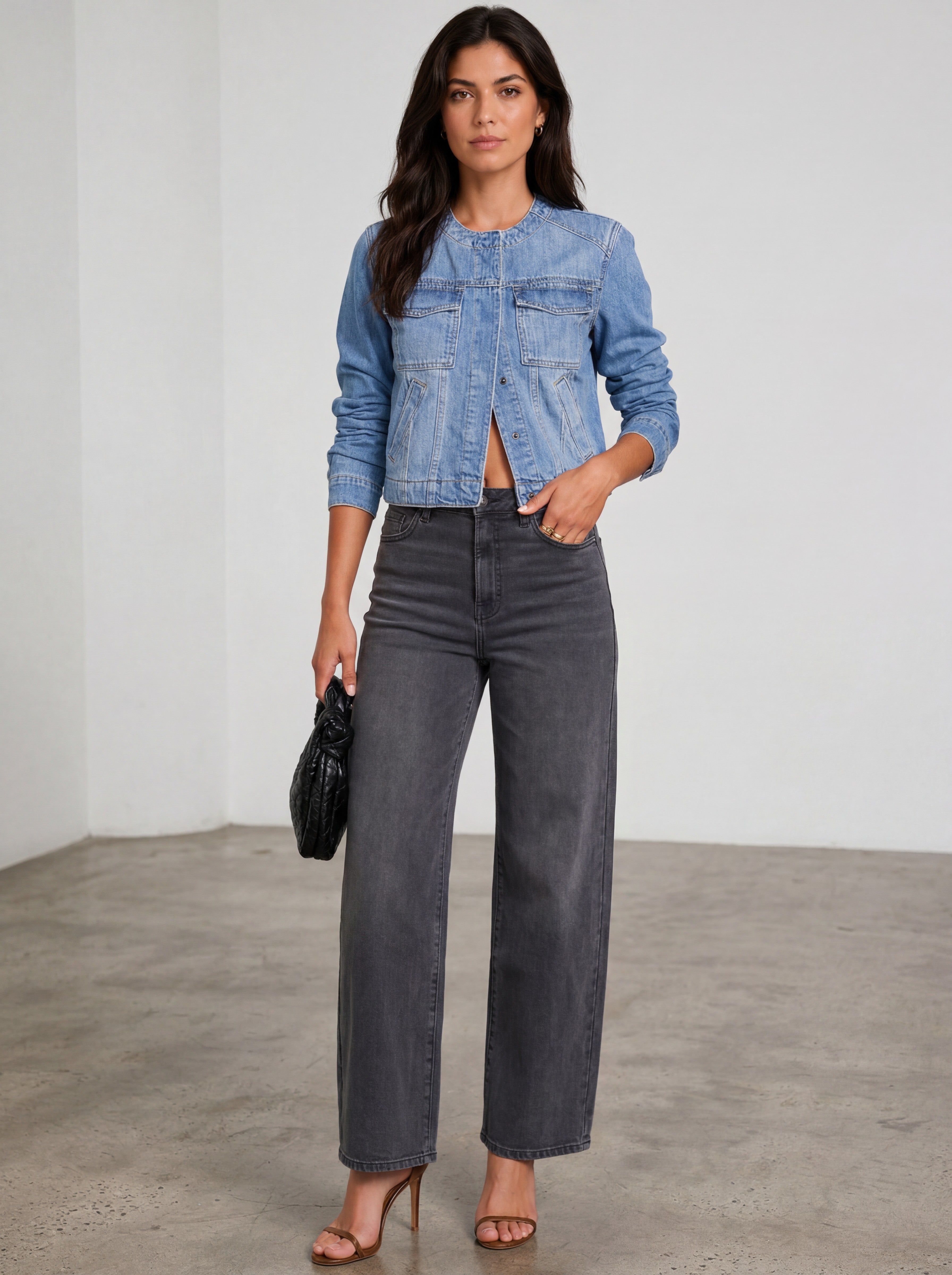 KATE DENIM CROP JACKET