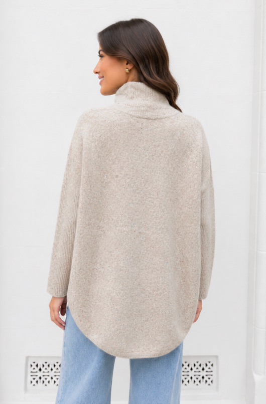 TURTLENECK JUMPER - MOCHA