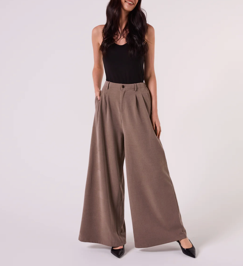 WIDE LEG PLEATED PANT