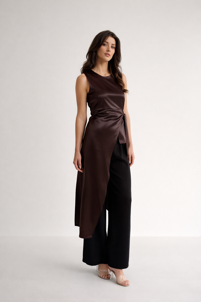 AGNES SATIN TIE TOP - NEW COLOURS