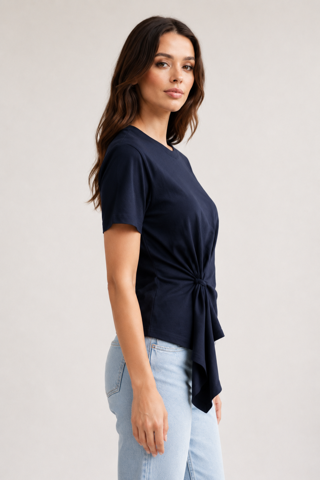 Ring Detail Cotton Tee