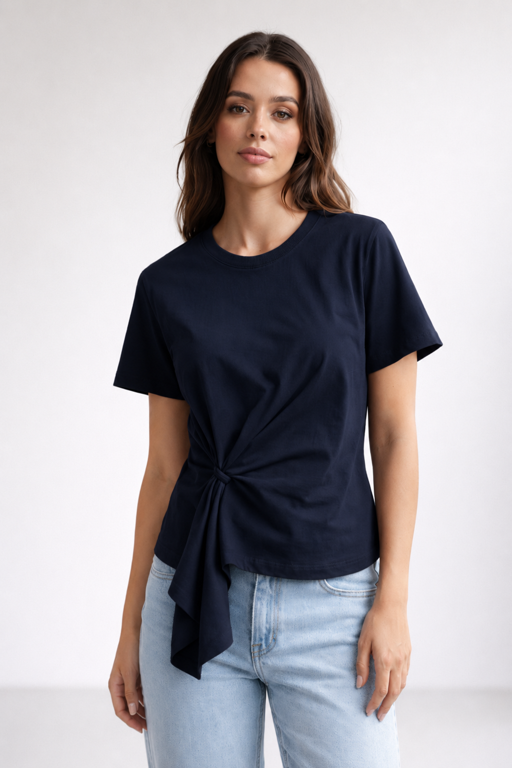 Ring Detail Cotton Tee