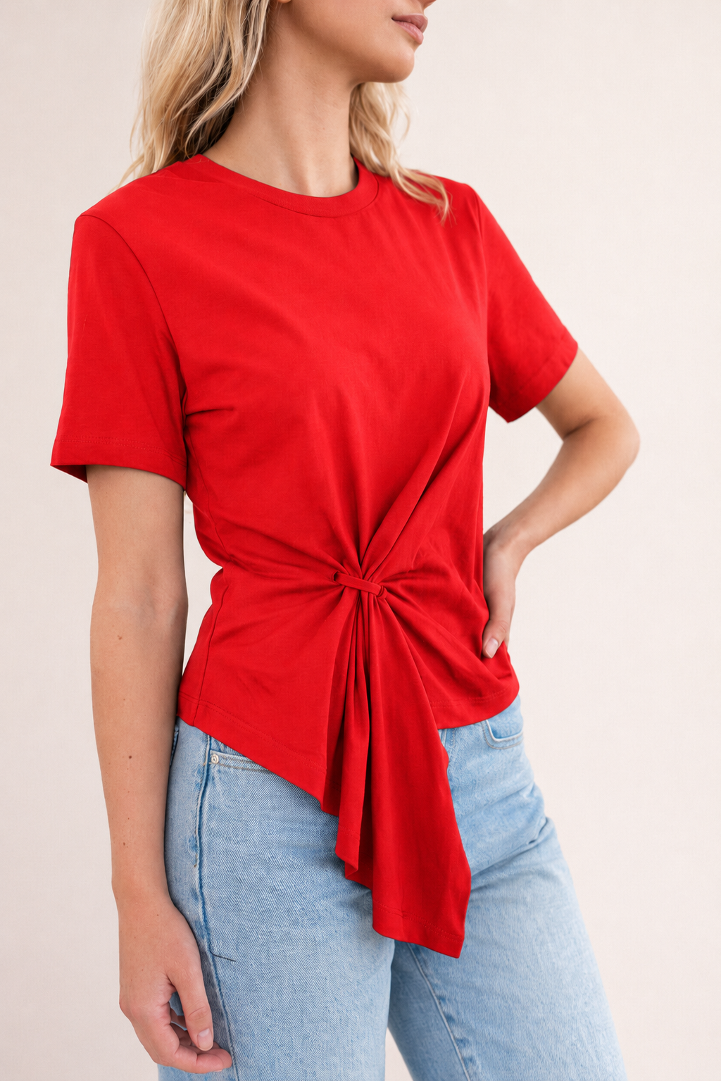 Ring Detail Cotton Tee