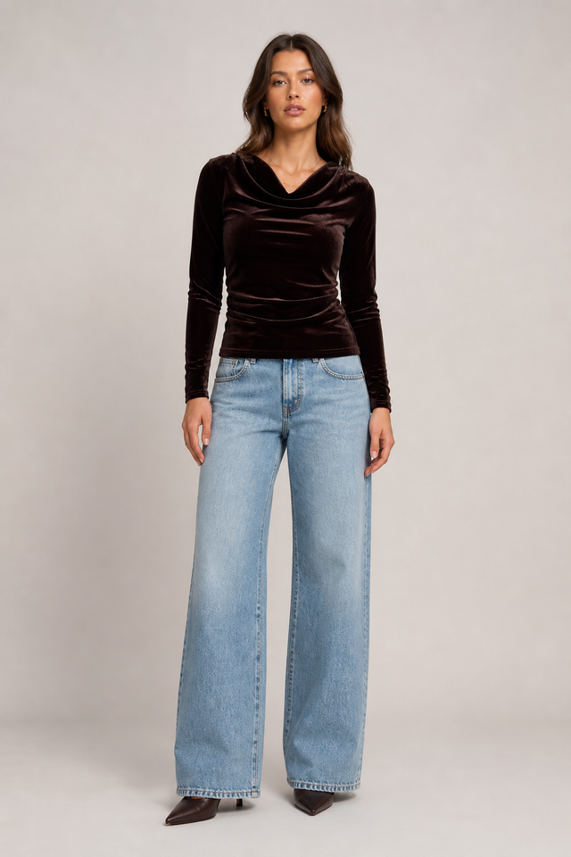 VE CINCH WAIST STRAIGHT LEG JEANS