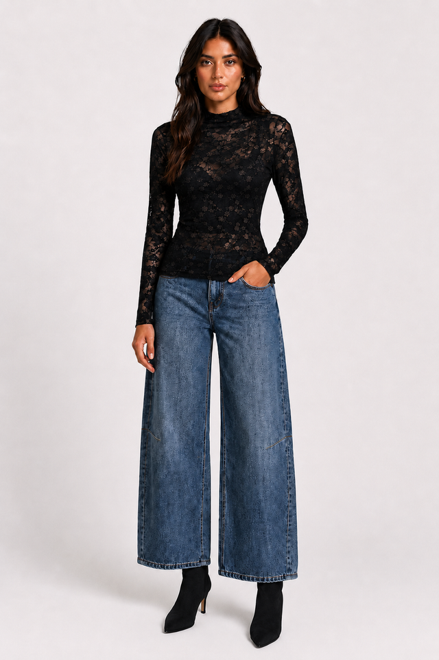 MESH LACE TOP