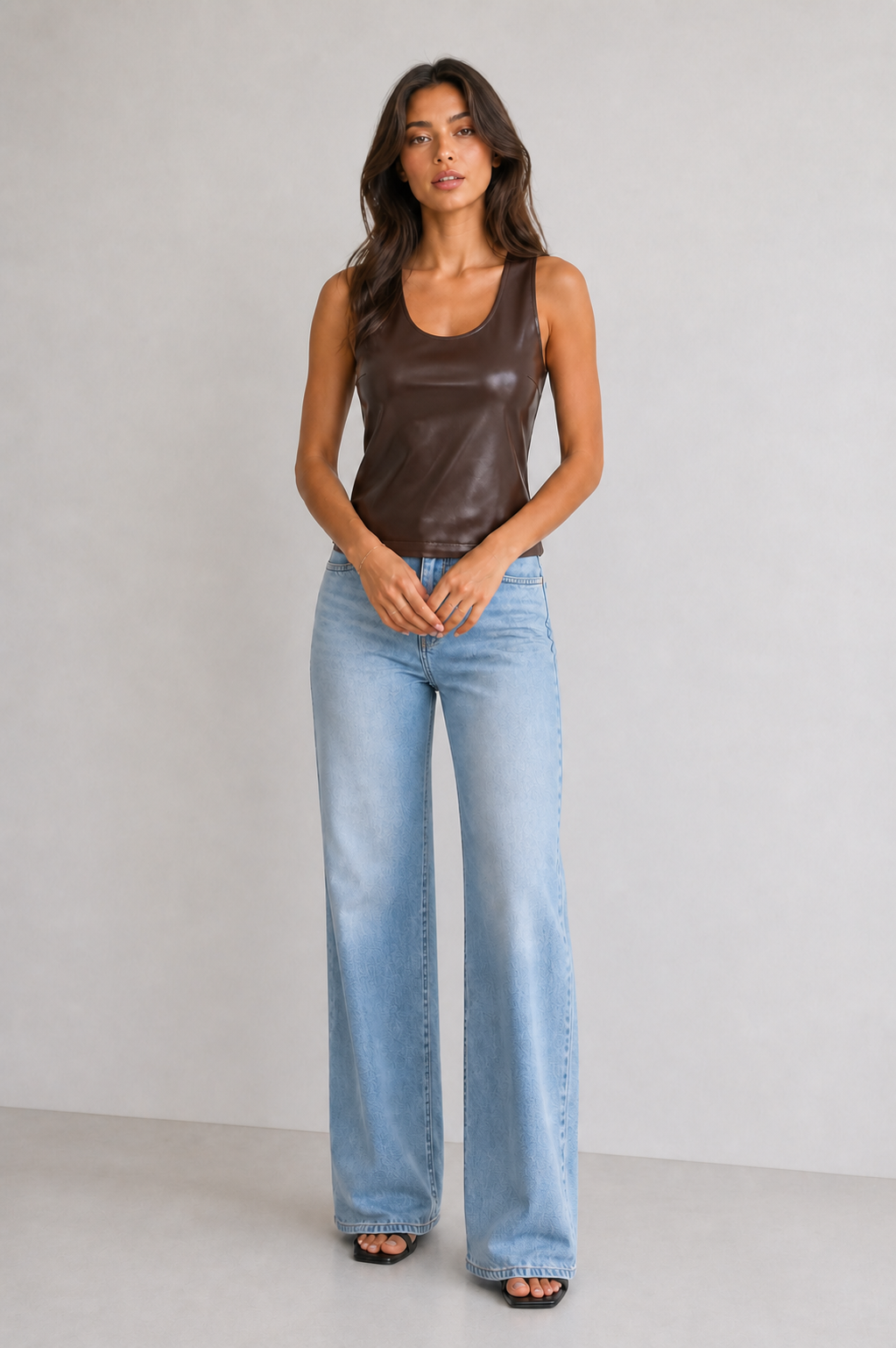 VE CINCH WAIST STRAIGHT LEG JEANS