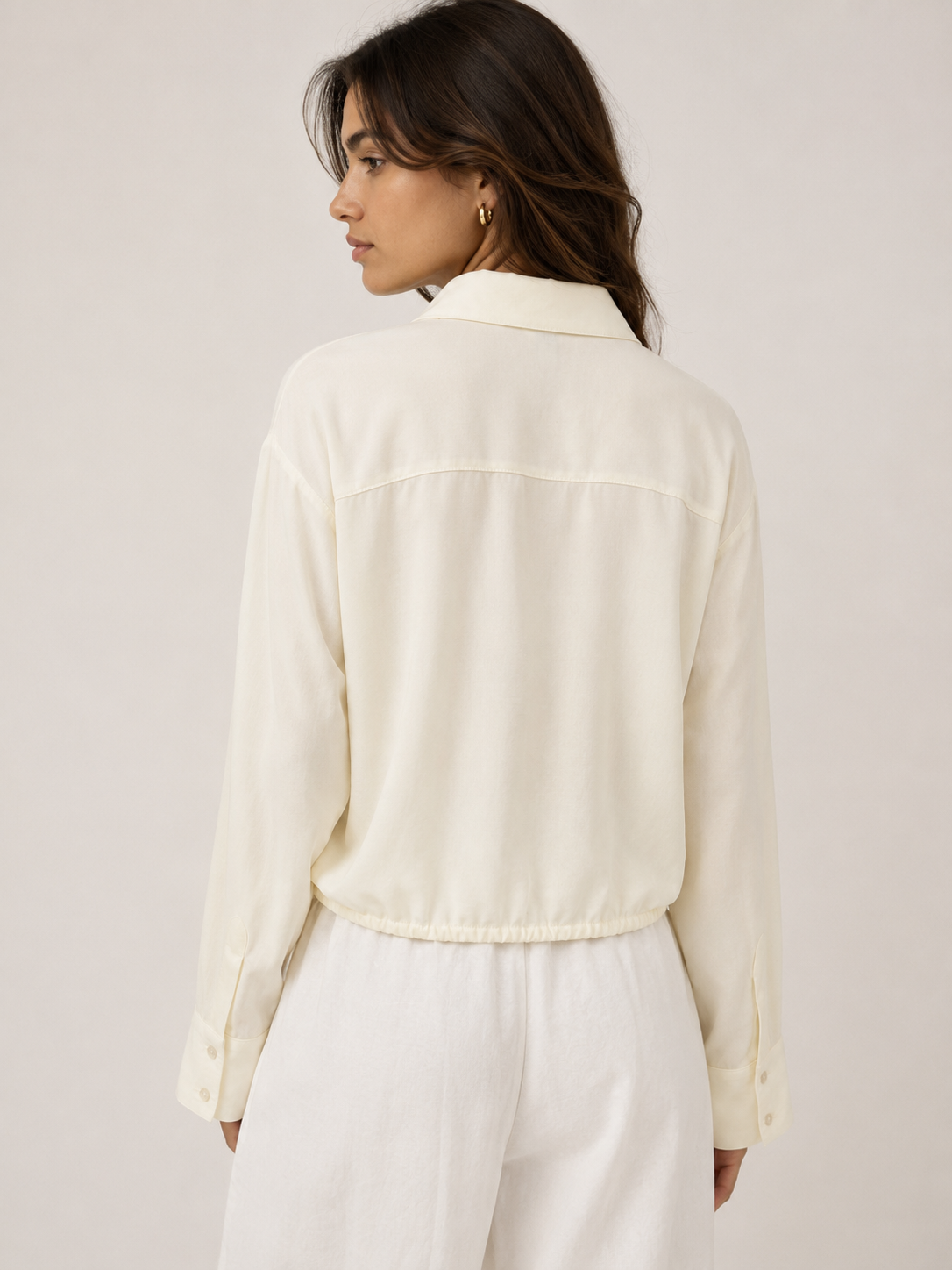 Relaxed Drawstring Utility Shirt
