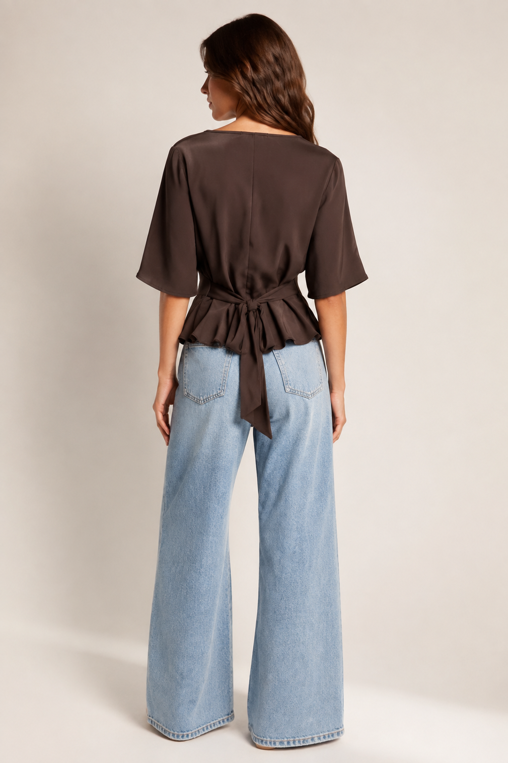 V-Neck Tie Back Top
