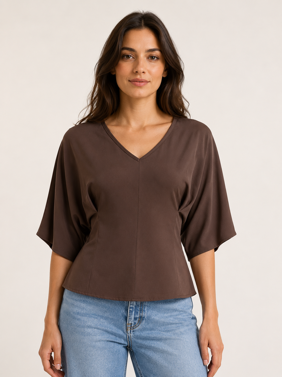 V-Neck Tie Back Top