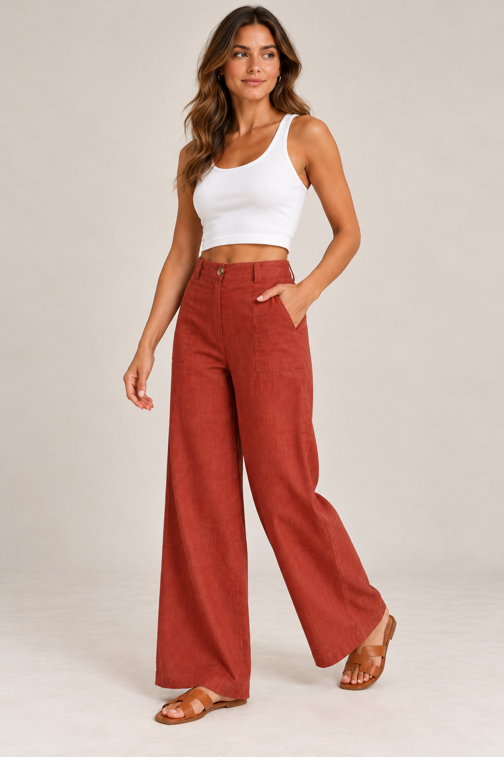 LINEN POCKET PANT-new colours
