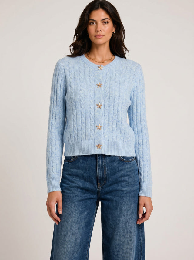 STAR BUTTON CARDIGAN