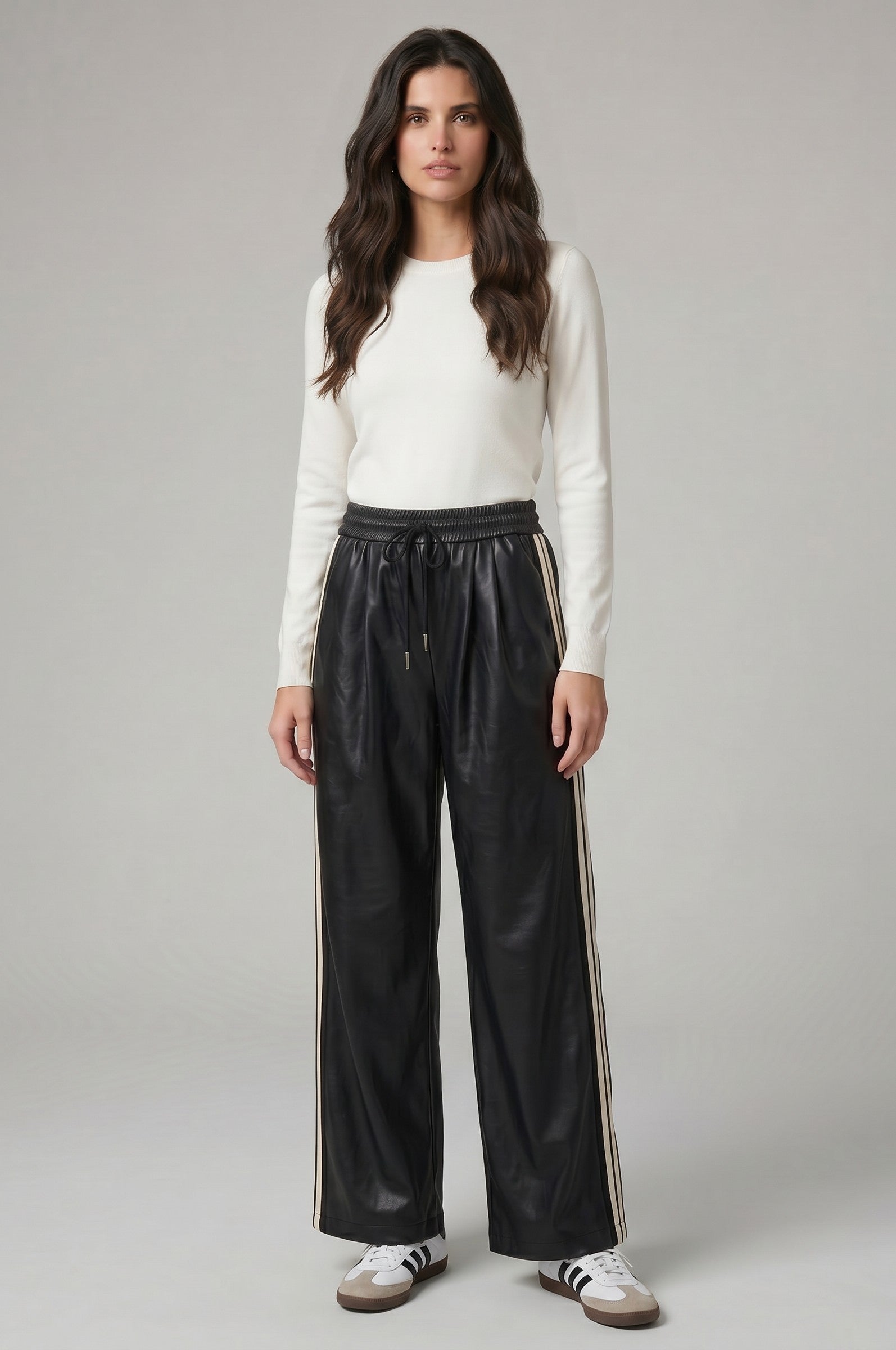 PLEATHER PANEL PANT
