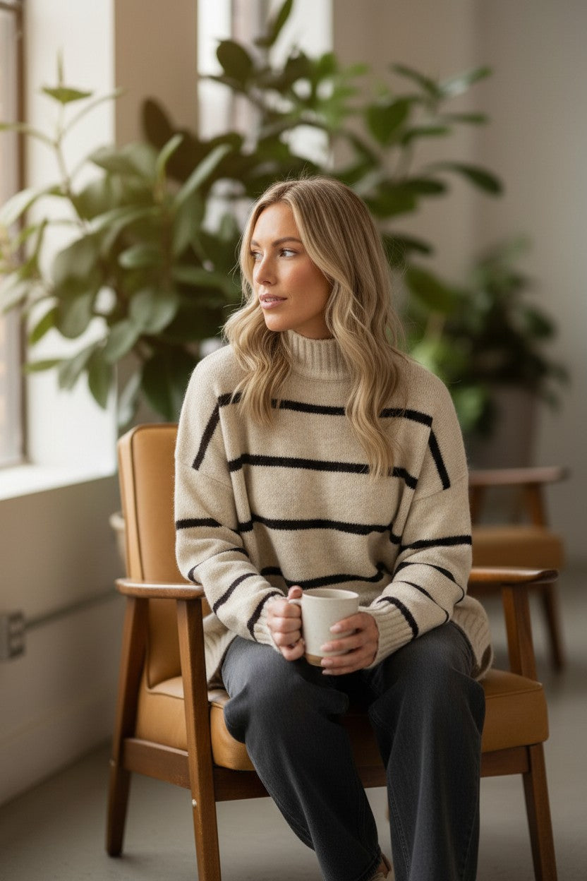STRIPE HIGH LOW JUMPER