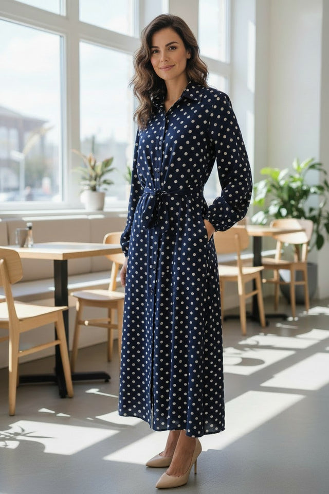 ABBIE DOT SHIRT DRESS