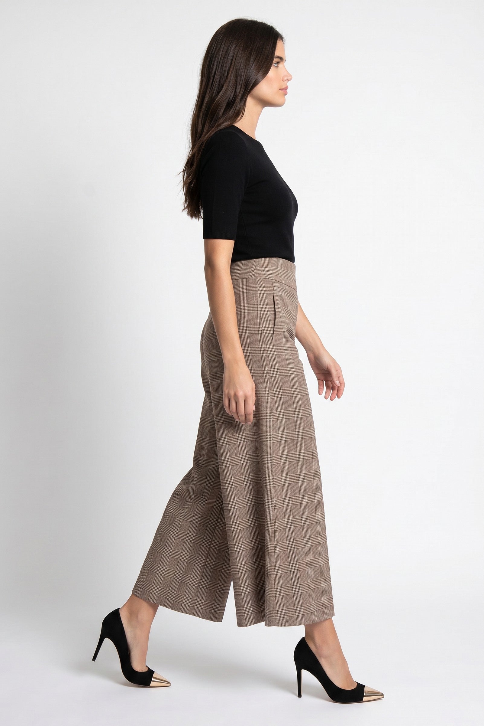 FLOWY LOVE ME PANT- TWEED CHECK