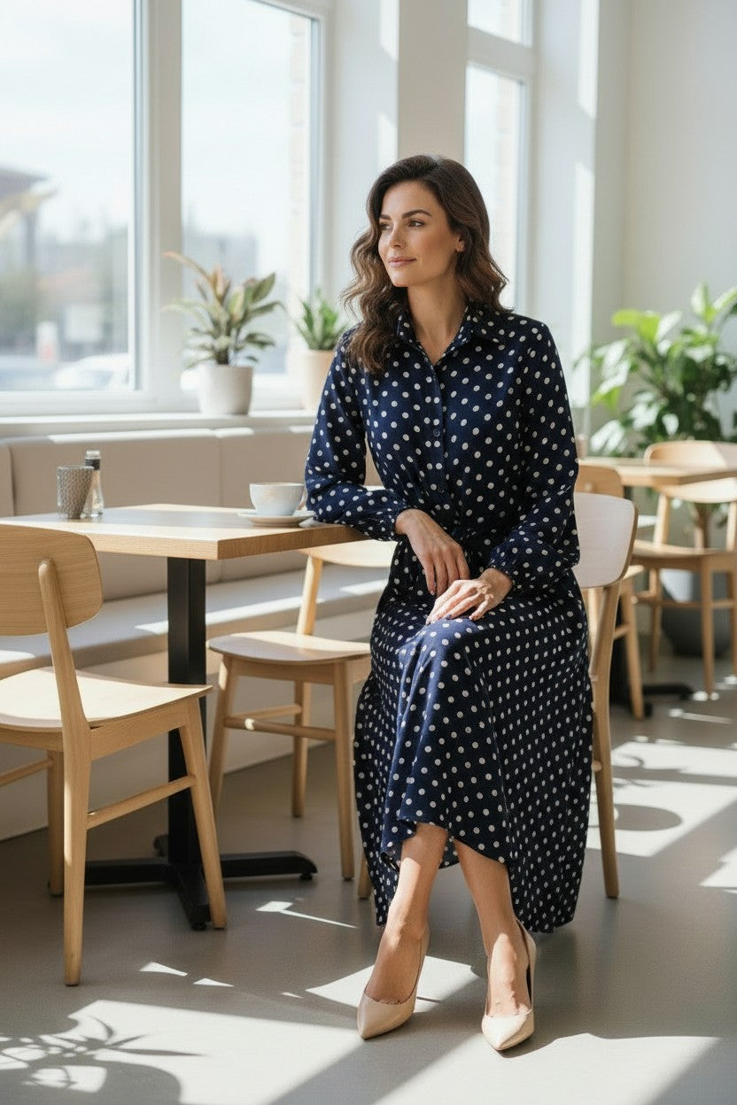 ABBIE DOT SHIRT DRESS