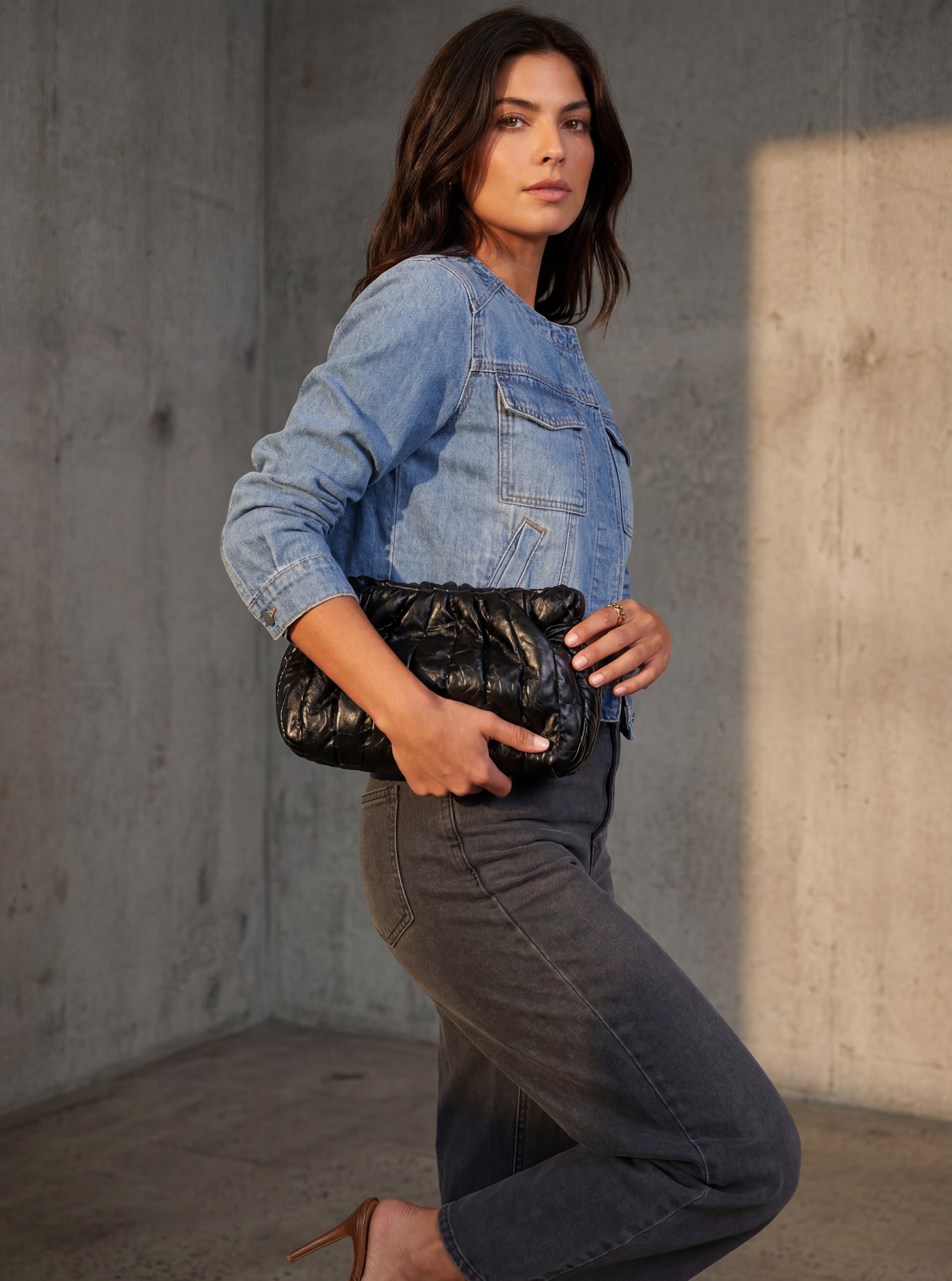 KATE DENIM CROP JACKET