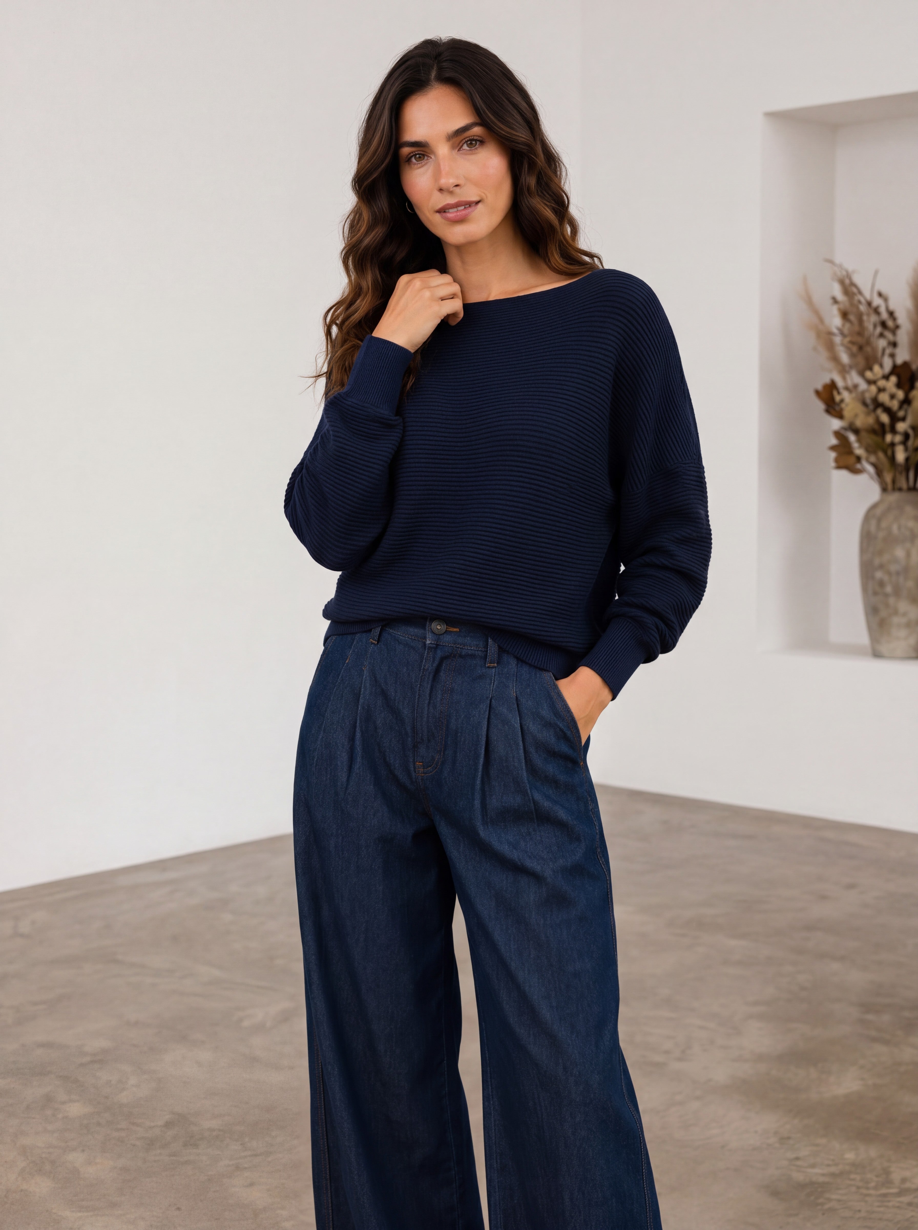 BATWING RIB  KNIT