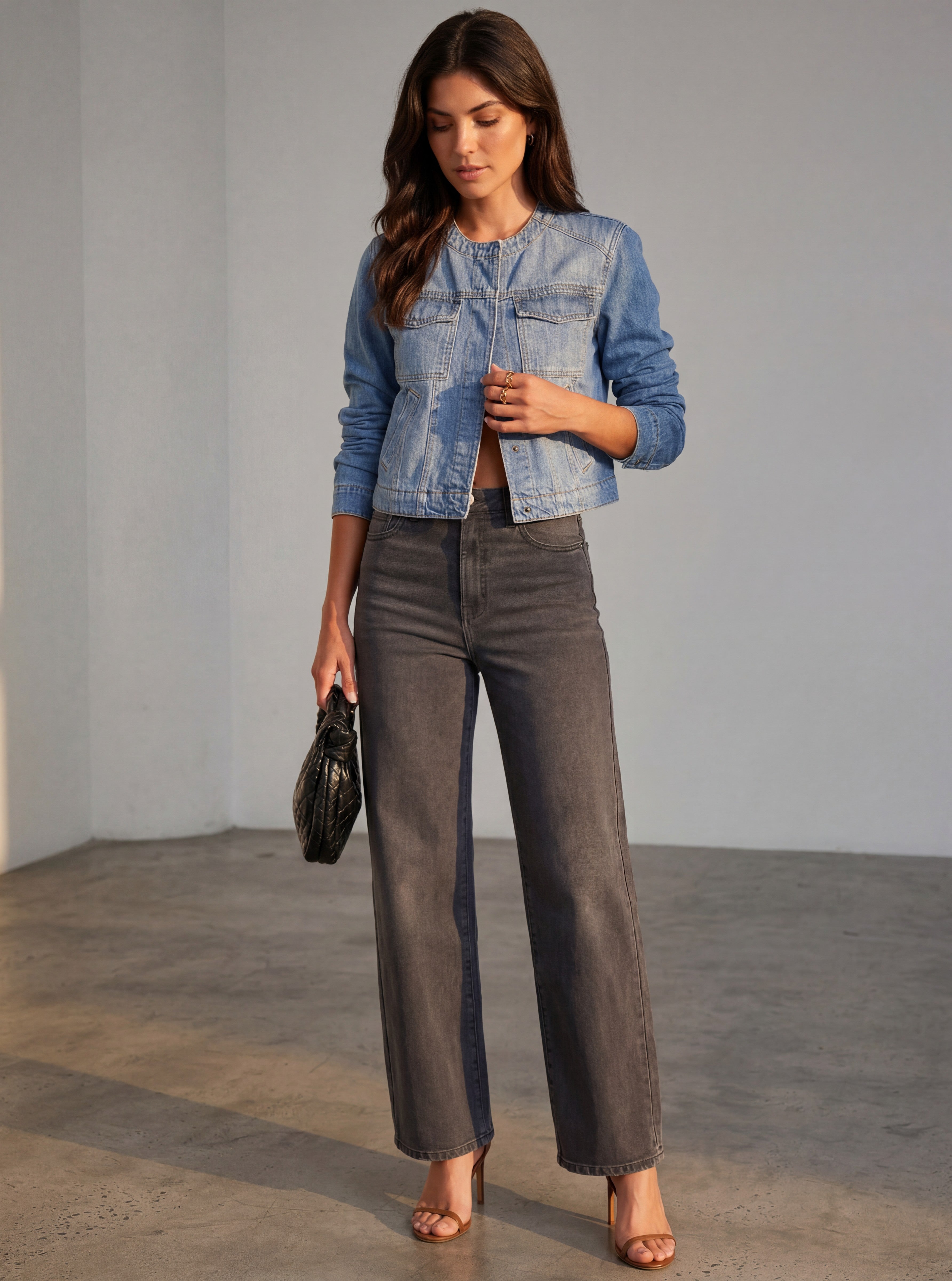 KATE DENIM CROP JACKET