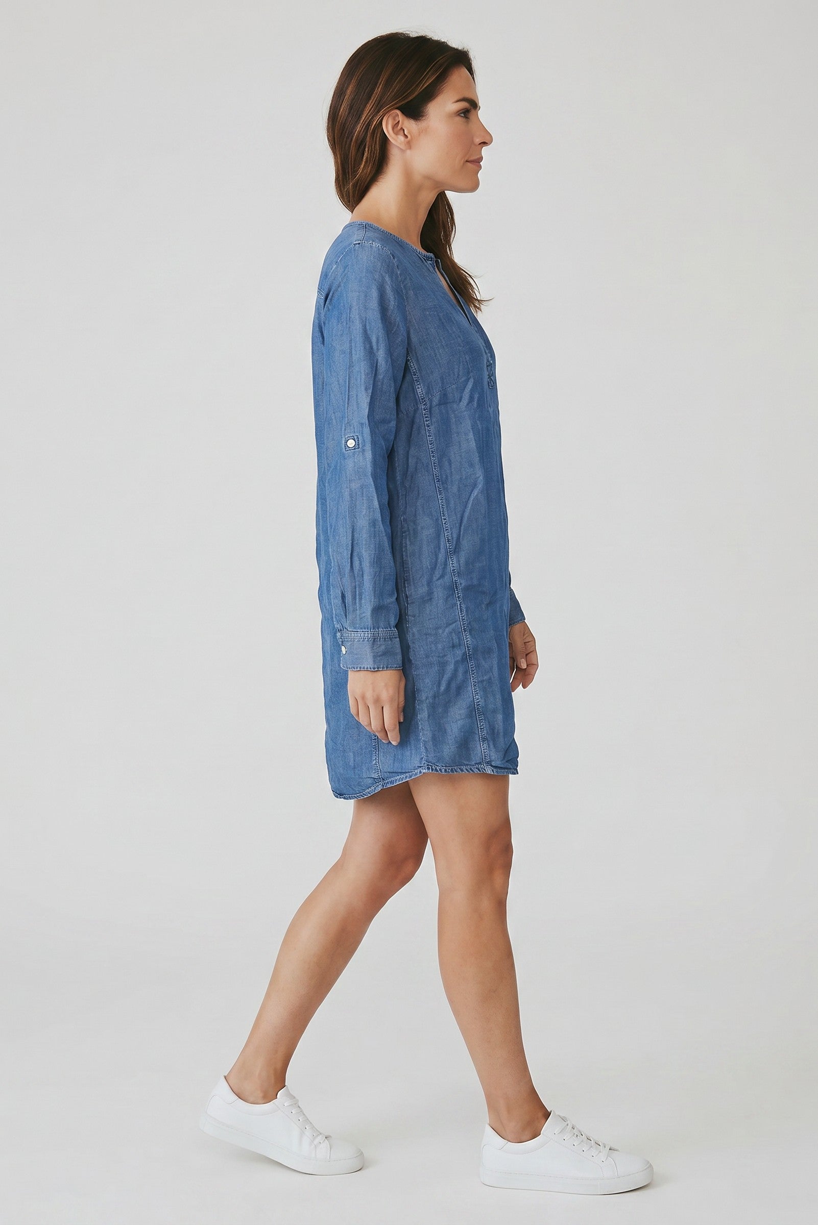 SOFT DENIM SHIRT DRESS