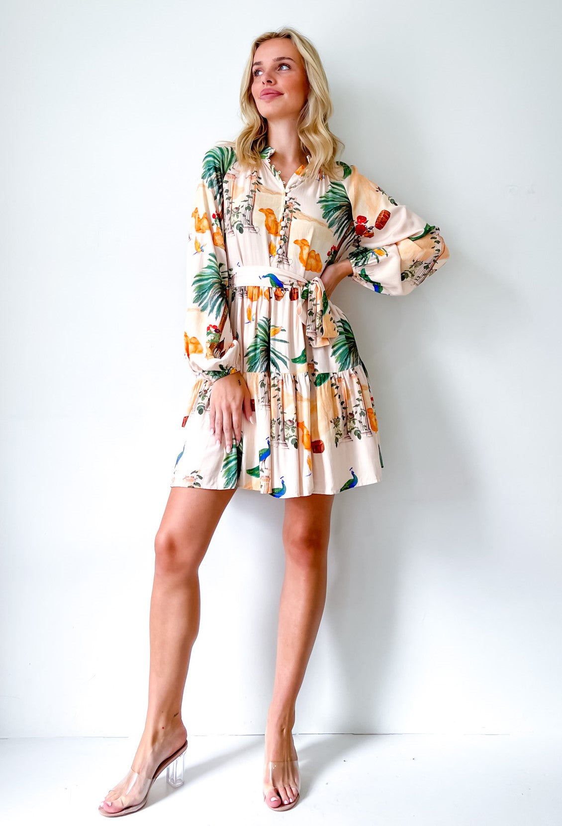 MAJESTIC DESERT TIER DRESS