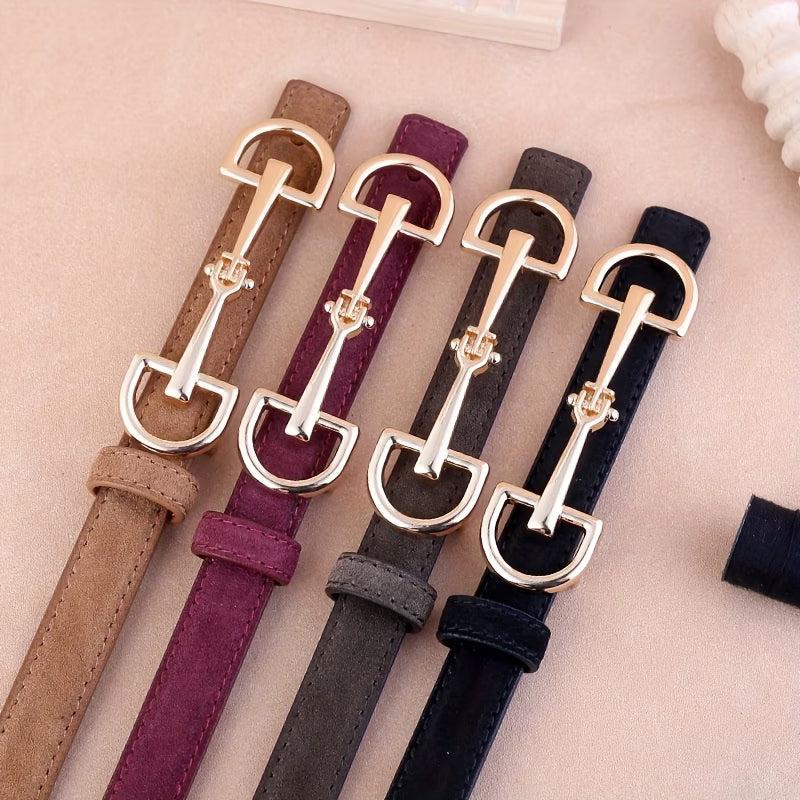 GG  VINTAGE BUCKLE SUEDE BELT
