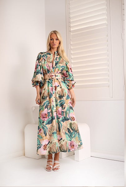 DONATELLA MOCHA MAXI DRESS Venom Emilio DONATELLA MOCHA MAXI DRESS Venom Emilio