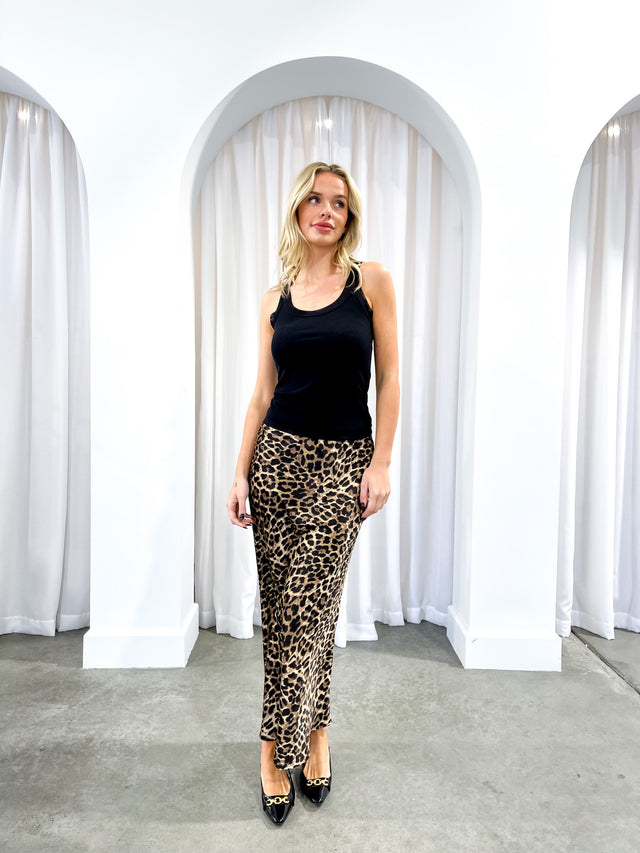 LEO SATIN BIAS SKIRT