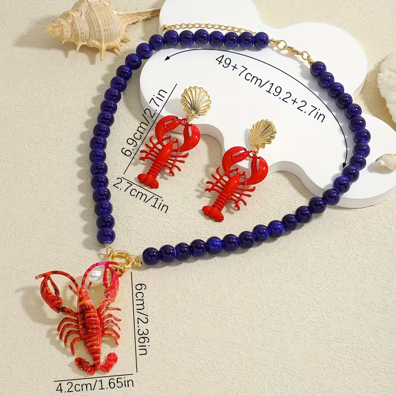 LOBSTER NECKLACE SET