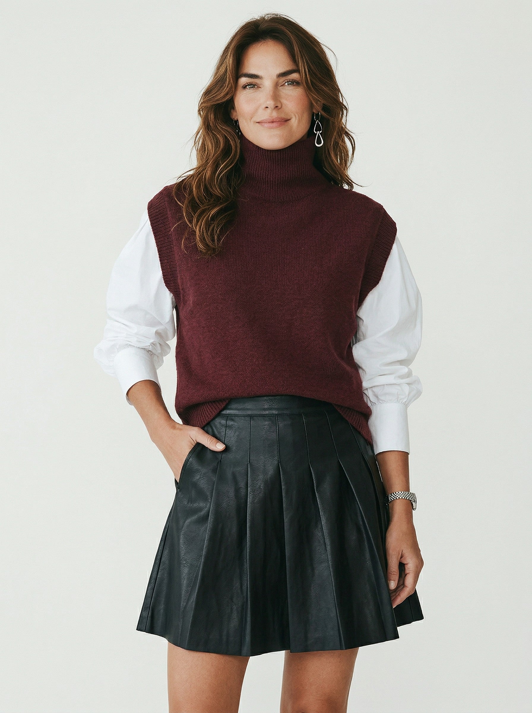 TURTLENECK KNIT VEST