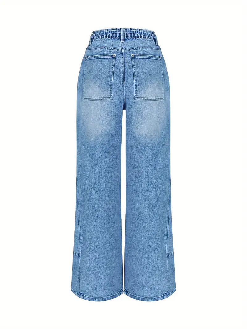 PATCH DENIM RELAXED JEANS