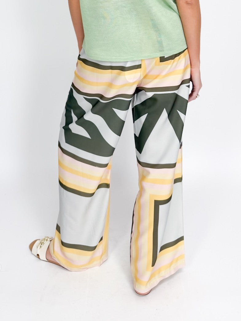 SAGE GEO PRINT PANTS