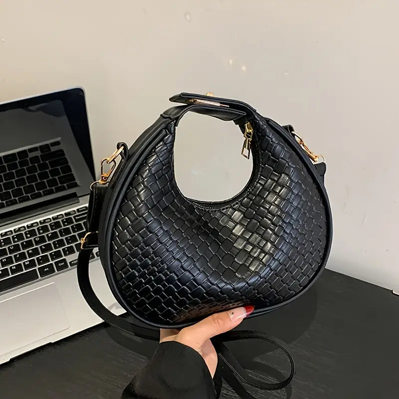 LUNA BLACK CRESENT BAG