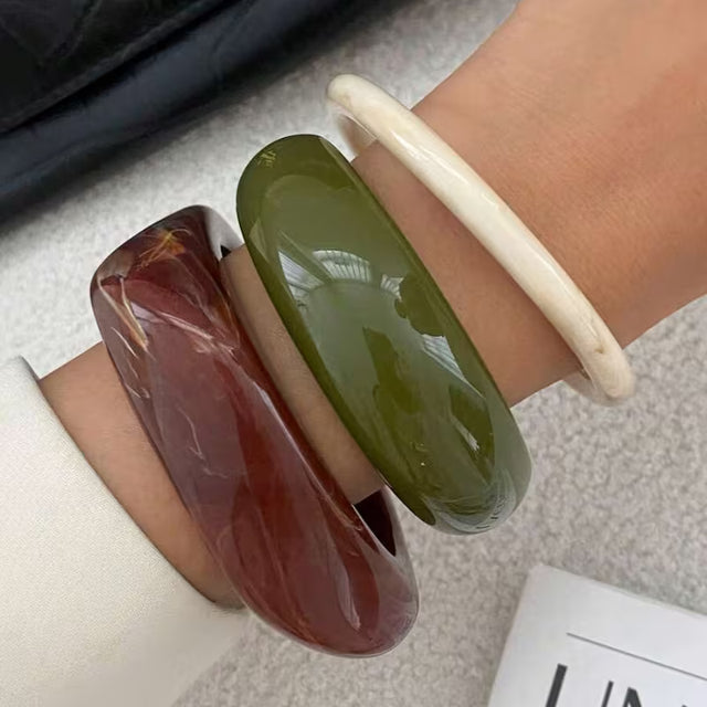 3 PIECE ARC ENAMEL BANGLES