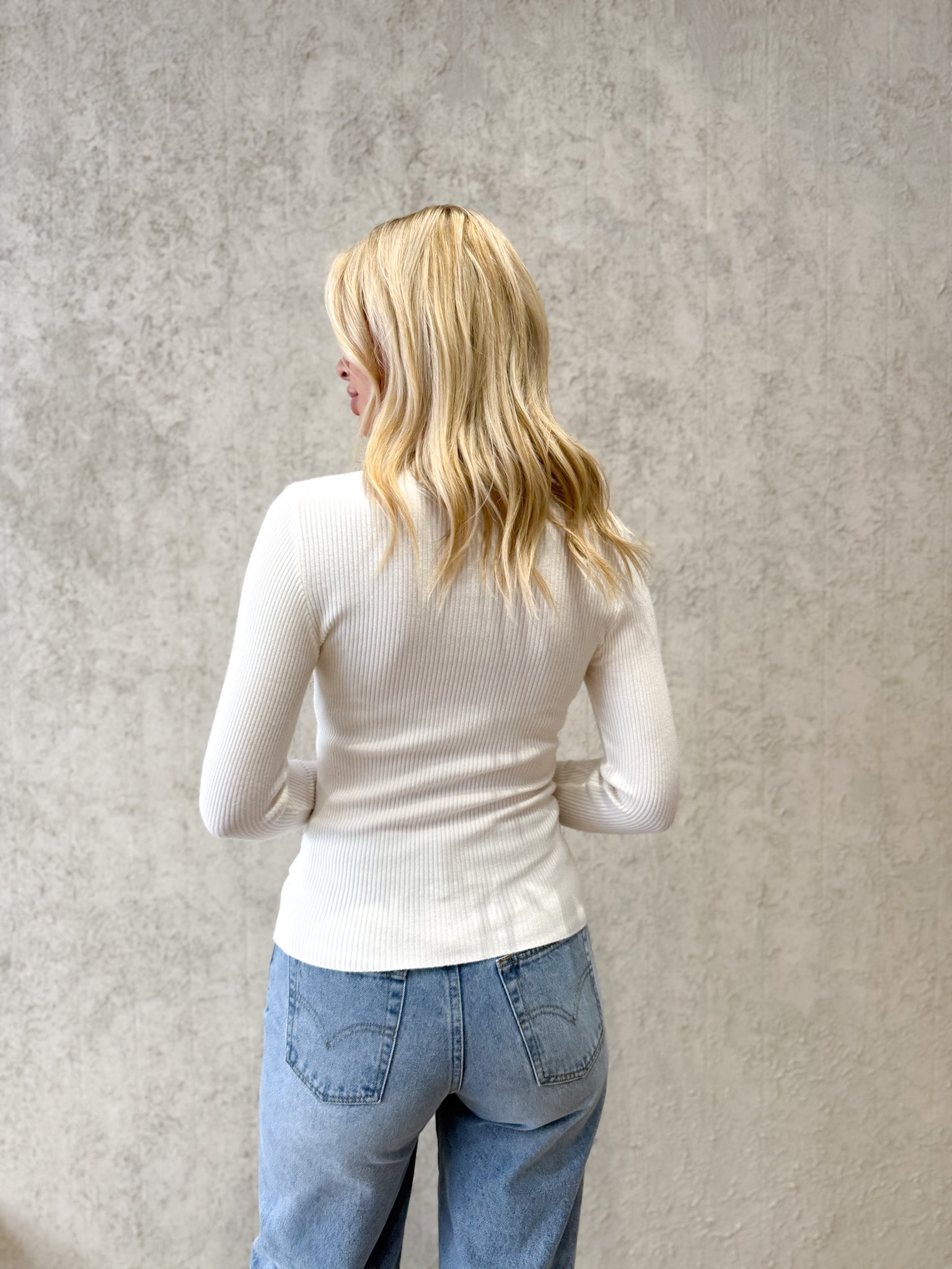 MOCK NECK RIB SKIVVY