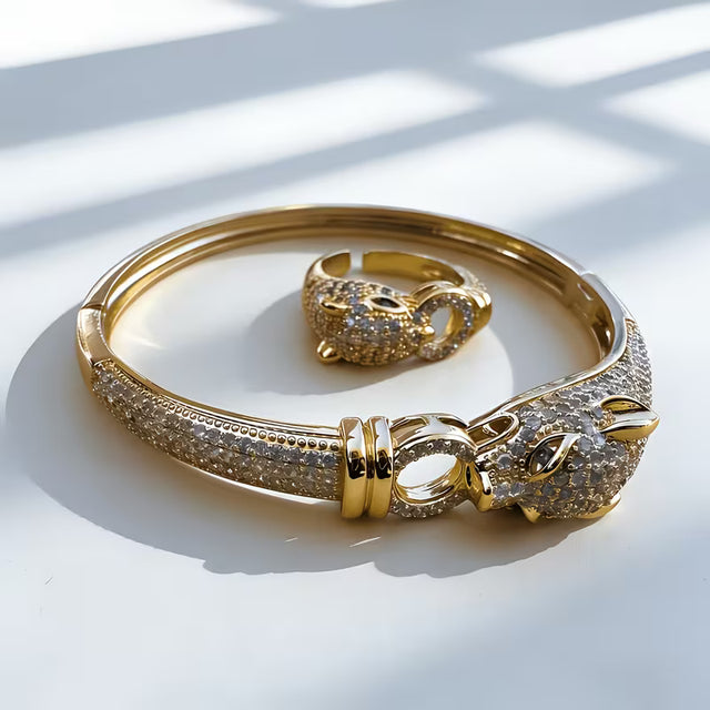 PANTHER BANGLE AND RING