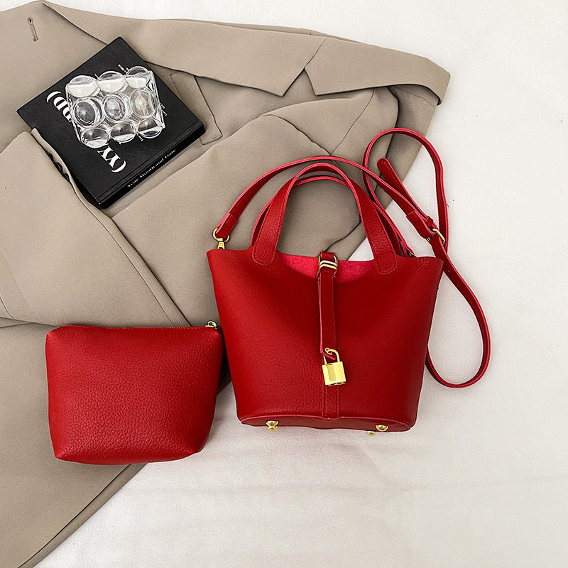 SMALL TOTE LOCK BAG - RED