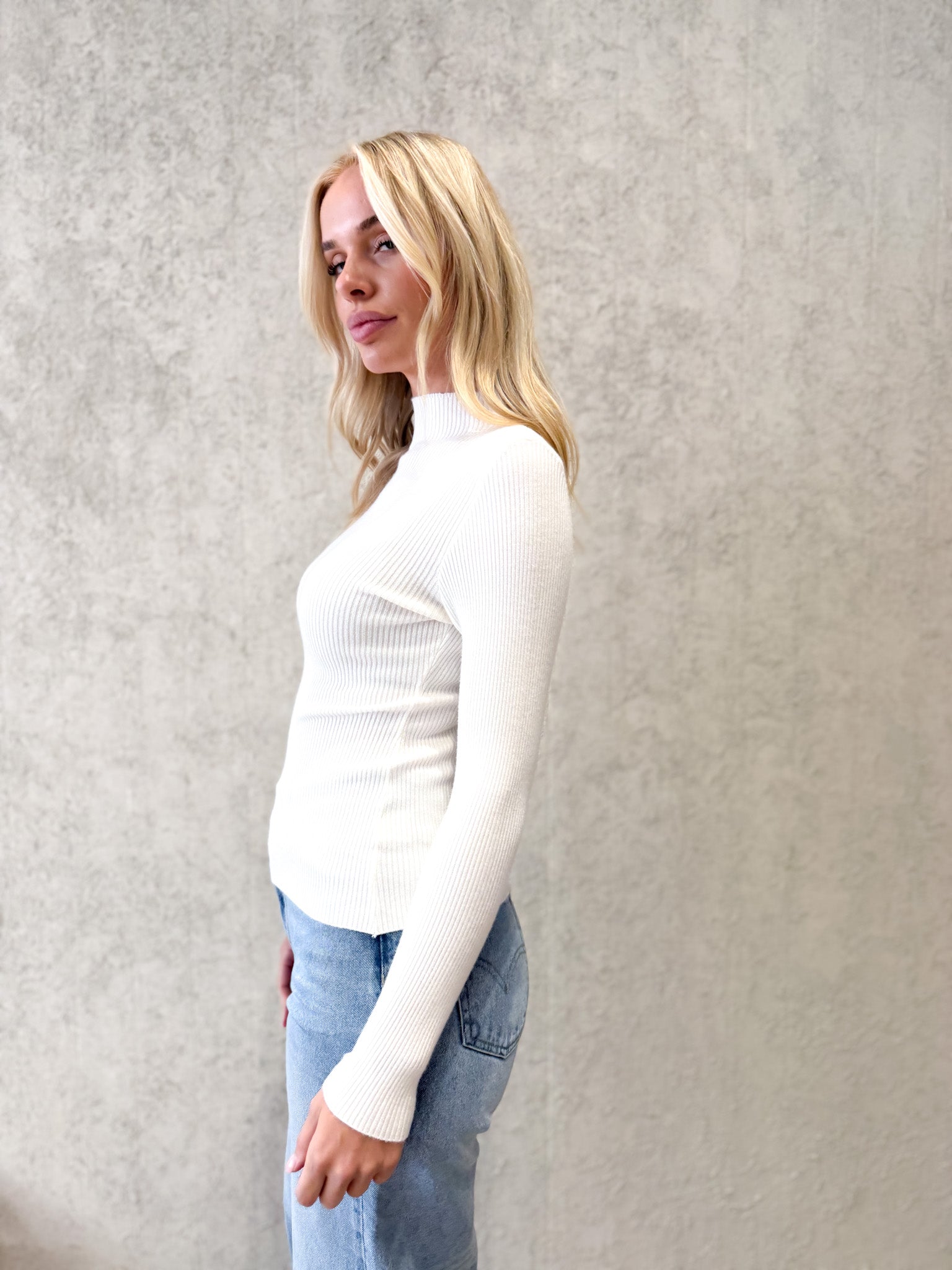 MOCK NECK RIB SKIVVY