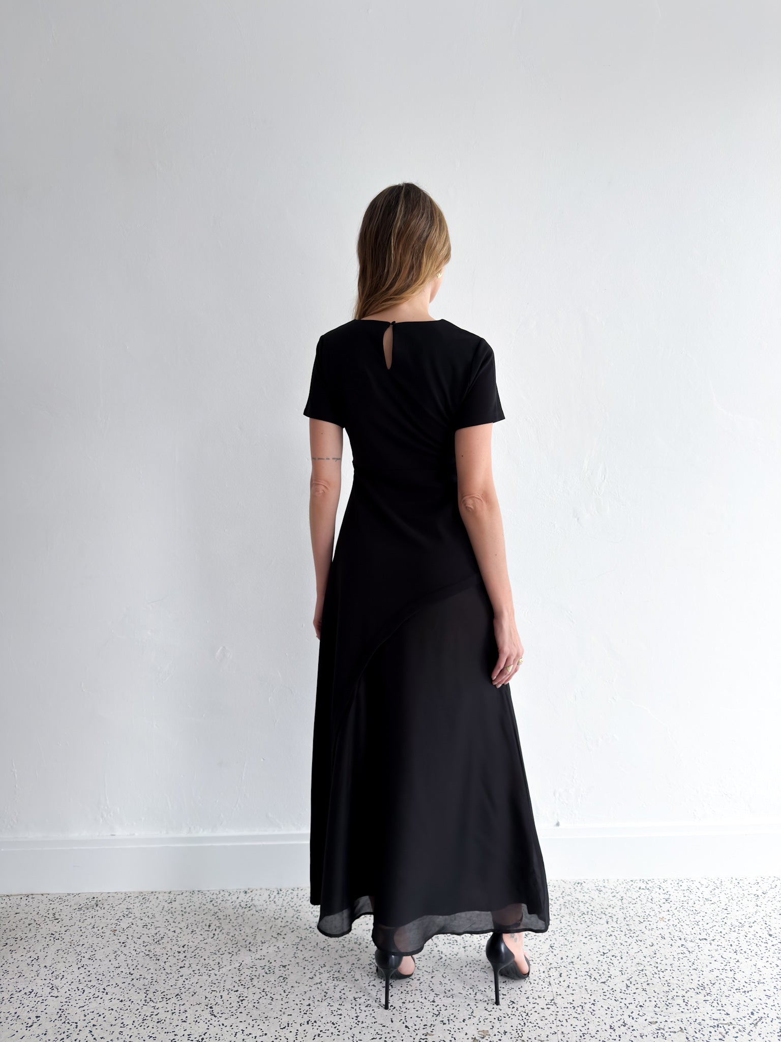 CONTRAST PANEL DRESS