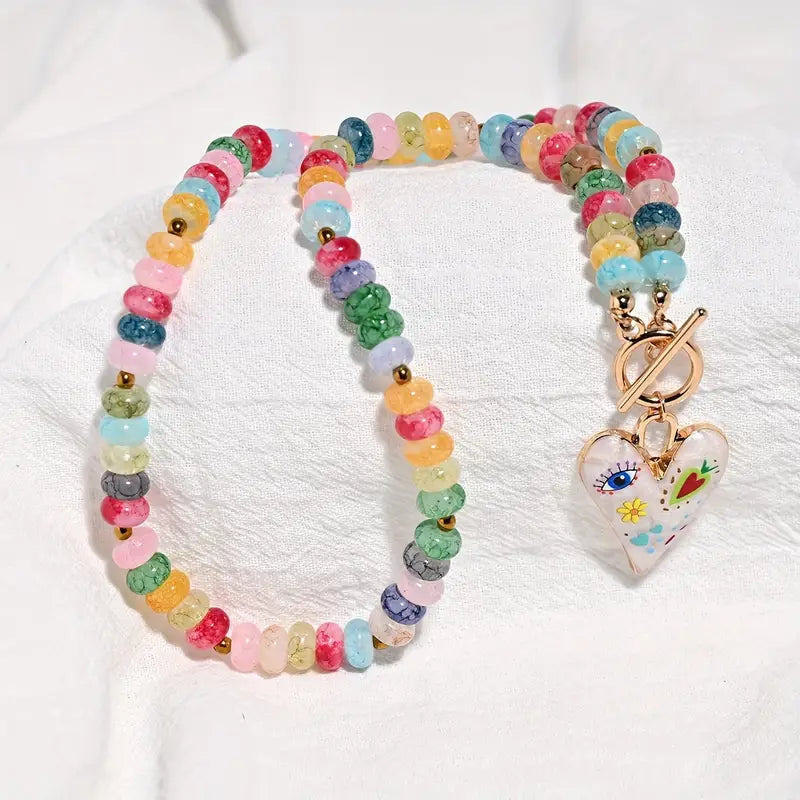 MULTI BEAD LOVE NECKLACE