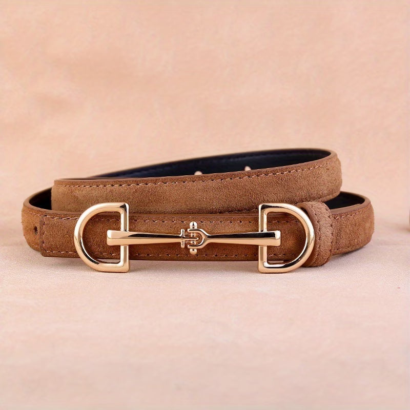 GG  VINTAGE BUCKLE SUEDE BELT